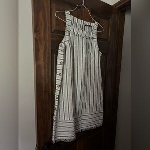 100% Linen Striped Sleeveless Women’s Dress